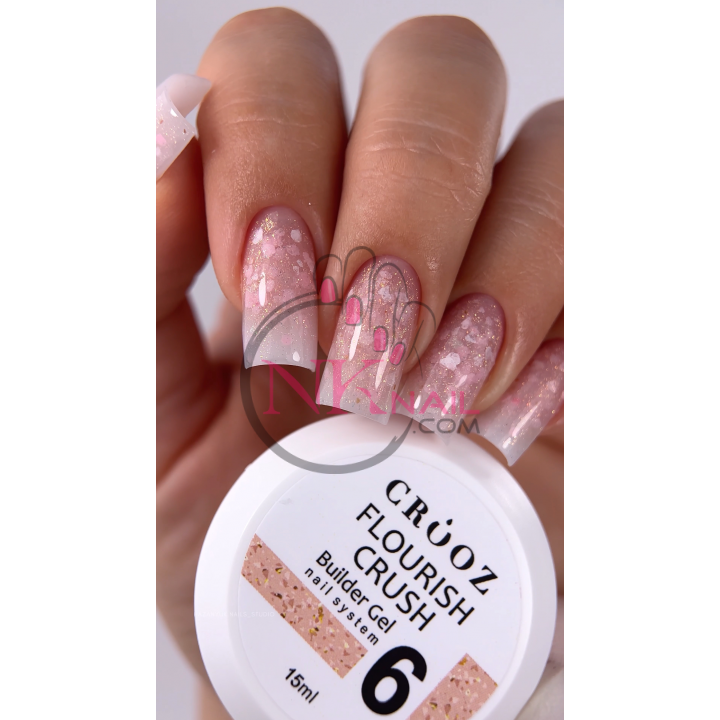 Гель Crooz Florish Crush Builder gel №06, 15 мл